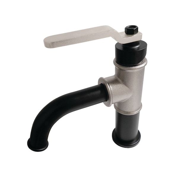 KS2826KL Whitaker Single-Handle Bathroom Faucet W/Push Pop-Up, Blk/Nkl
